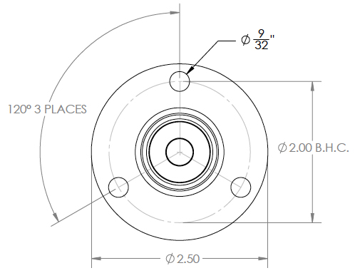 170 Series – Junior Flange Assembly (Top View) 170 Series - Junior Flange Assembly (Top View)