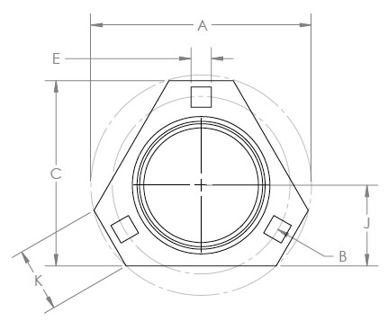 Triangle Flange (Top View)